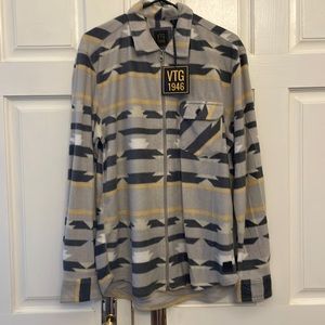 Vintage 1946 Men’s Fleece Shirt Jacket, Size Large. “Light Gray.” NWT.